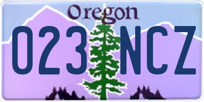 OR license plate 023NCZ