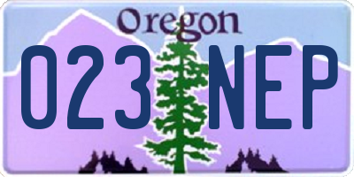 OR license plate 023NEP