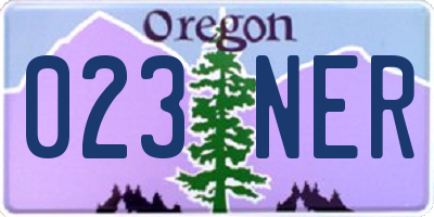 OR license plate 023NER