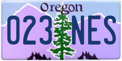 OR license plate 023NES