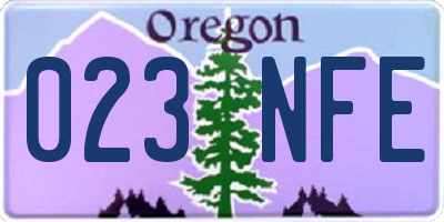 OR license plate 023NFE