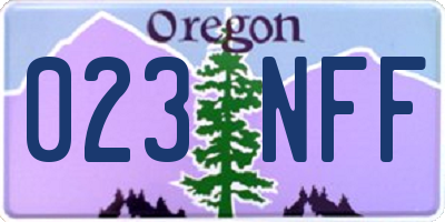OR license plate 023NFF