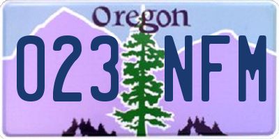OR license plate 023NFM