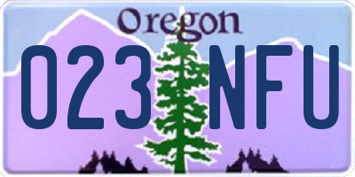 OR license plate 023NFU