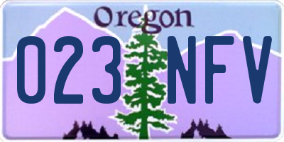 OR license plate 023NFV
