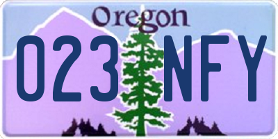 OR license plate 023NFY