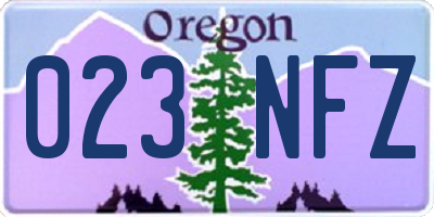 OR license plate 023NFZ