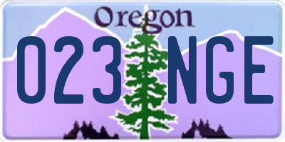 OR license plate 023NGE