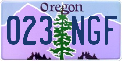 OR license plate 023NGF