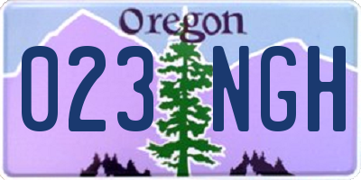OR license plate 023NGH