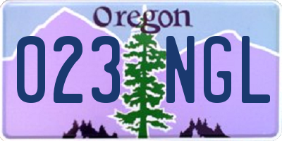 OR license plate 023NGL