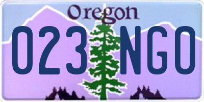 OR license plate 023NGO