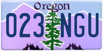 OR license plate 023NGU