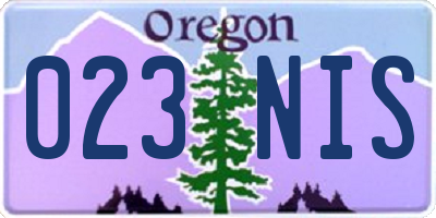 OR license plate 023NIS