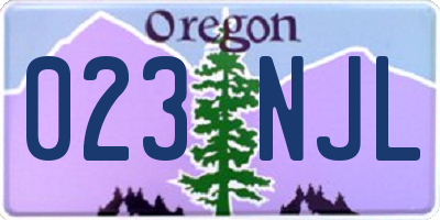 OR license plate 023NJL
