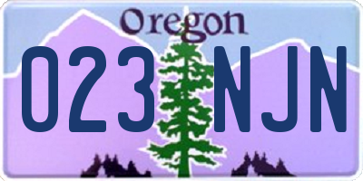 OR license plate 023NJN