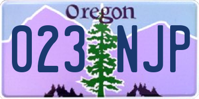 OR license plate 023NJP