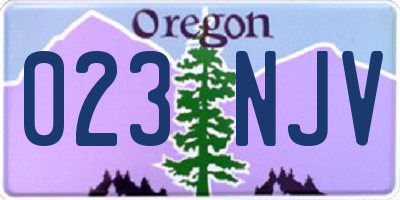 OR license plate 023NJV