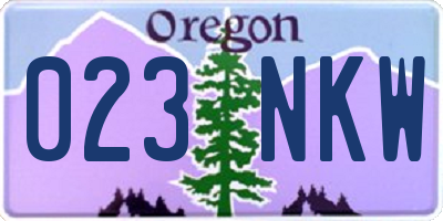OR license plate 023NKW