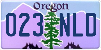 OR license plate 023NLD