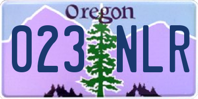 OR license plate 023NLR
