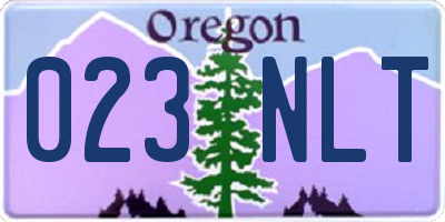 OR license plate 023NLT