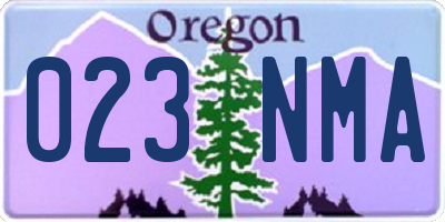 OR license plate 023NMA