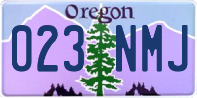 OR license plate 023NMJ