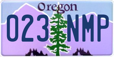 OR license plate 023NMP
