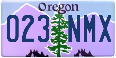 OR license plate 023NMX