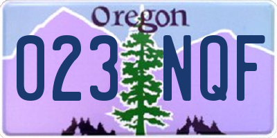 OR license plate 023NQF