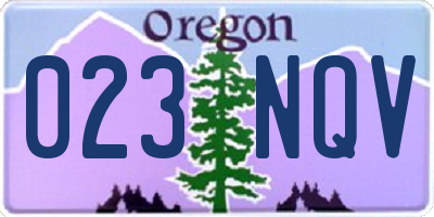 OR license plate 023NQV