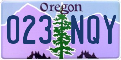 OR license plate 023NQY