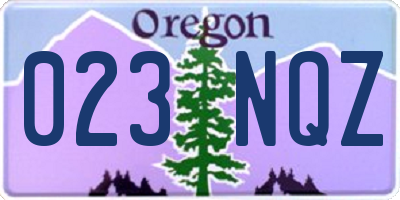 OR license plate 023NQZ