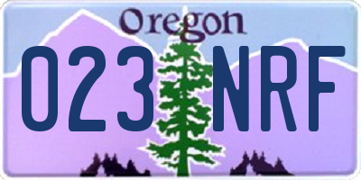OR license plate 023NRF