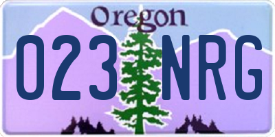 OR license plate 023NRG
