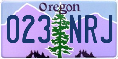 OR license plate 023NRJ