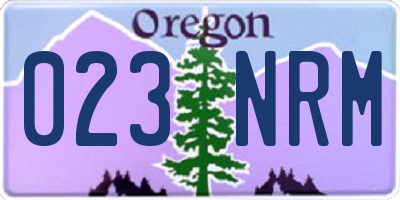 OR license plate 023NRM