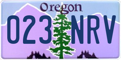 OR license plate 023NRV