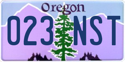 OR license plate 023NST