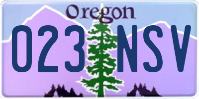 OR license plate 023NSV