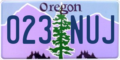 OR license plate 023NUJ