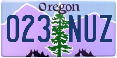 OR license plate 023NUZ