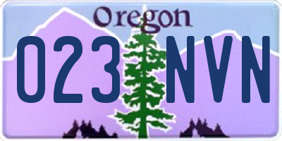 OR license plate 023NVN