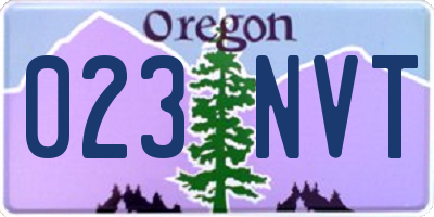 OR license plate 023NVT