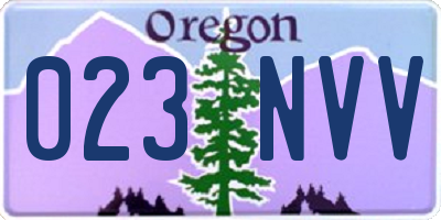 OR license plate 023NVV