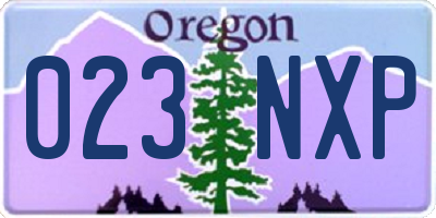 OR license plate 023NXP