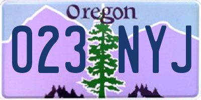 OR license plate 023NYJ