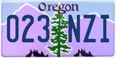 OR license plate 023NZI