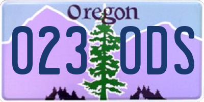 OR license plate 023ODS